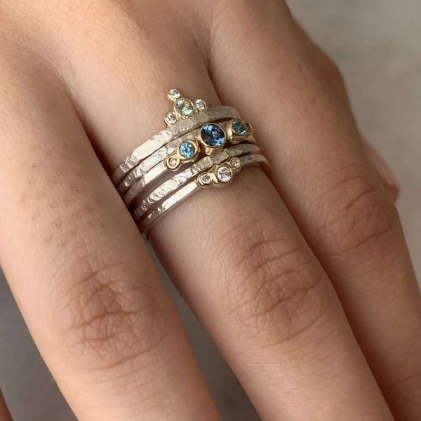 14k And Ss Sea Change Stacker Ring