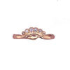 14k 6 Diamond Halo Crown Band In Rose Gold