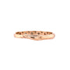 14k Rose Gold Rippling Seagrass Band With Petite White Diamonds