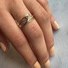 14k Seagrass Band With Oregon Sunstone