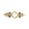14k Natural Diamond And Alexandrite Engagement Ring
