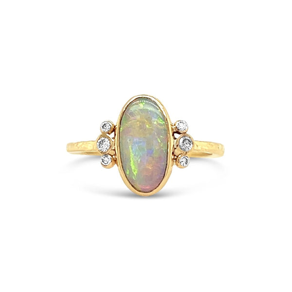 Dainty Australian Opal Ring Size 8.25 – Stardust Mine Jewellery