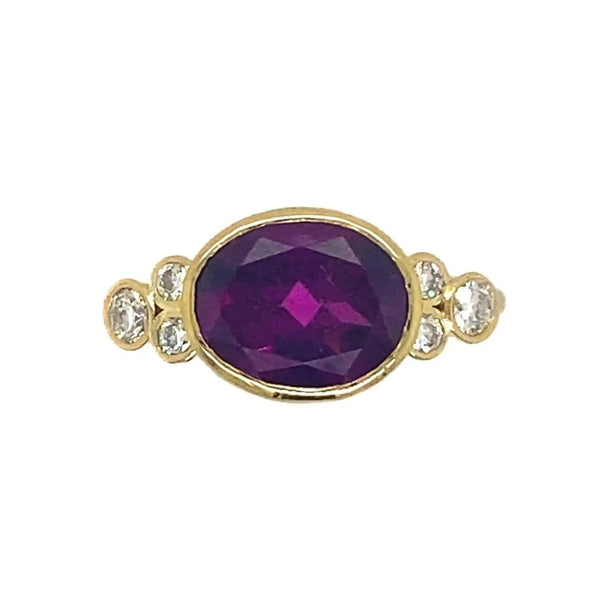 Purple Rhodolite Garnet Stackable Ring