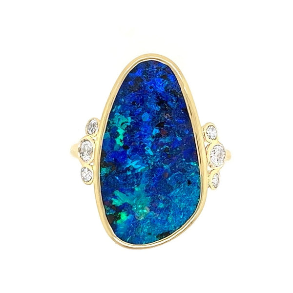 Ring size hot 6.50 gorgeous opal Sapphires an diamonds authentic gemstones