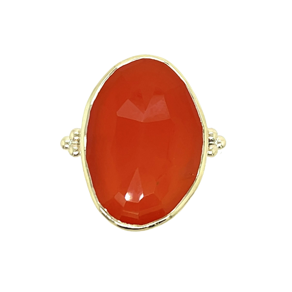 Handmade Carnelian Ring by Emily Amey