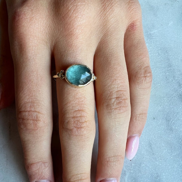 Moonstone and Aquamarine Ring Stacking Set Sterling Silver – Boho Magic  Jewelry