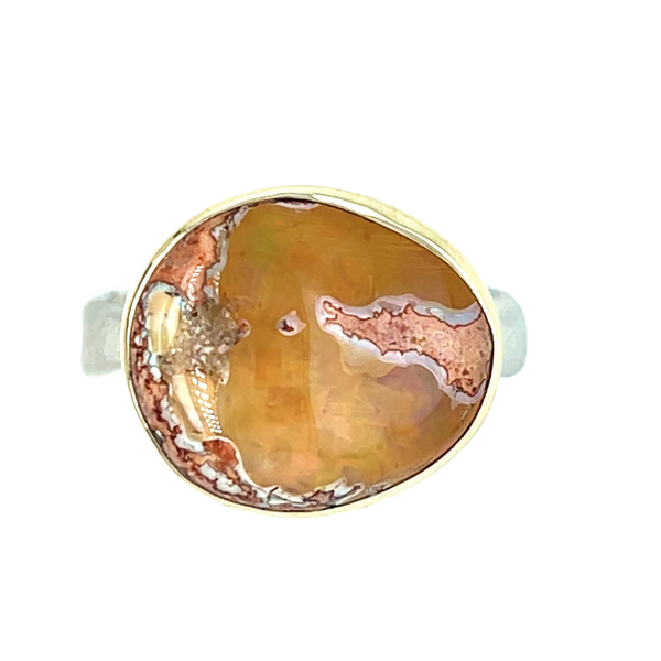 Handmade Mexican_Fire_Opal_Ring Emily Amey