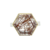 Rutilated Quartz Hexagon Ring by Emily Amey