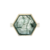 Rutilated Quartz Hexagon Ring by Emily Amey