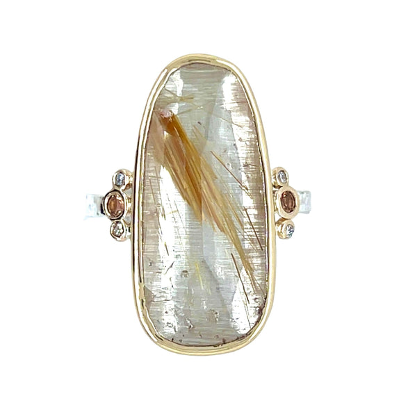 handmade rutilated quartz ring emily amey jewelry