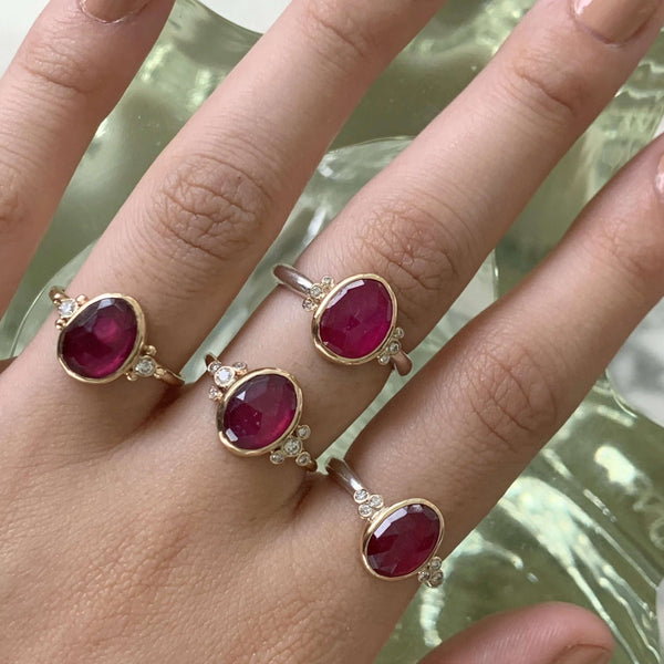 14k And Ss Ruby And Diamond Rings