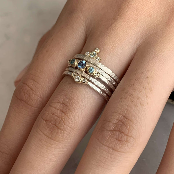 14k And Ss Sea Change Stacker Ring