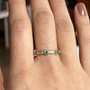14k Ombre Blue And Diamond Band
