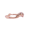 14k 7 Diamond Halo Crown Engagement Ring Band In Rose Gold