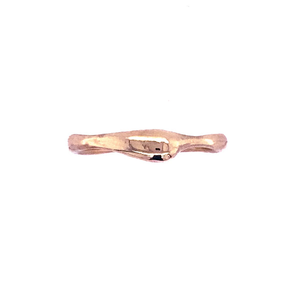14k Rose Gold Single Nestle Stacker Ring