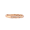 14k Rose Gold Rippling Seagrass Band With Petite White Diamonds