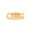 14k European Domed 6mm Band In Yellow Gold