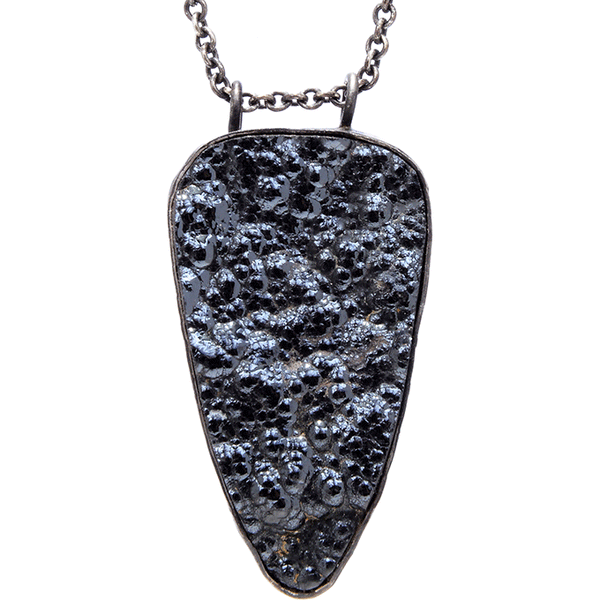 HEMATITE NECKLACE - Emily Amey Handmade one of a kind jewelry Hudson Valley New York.