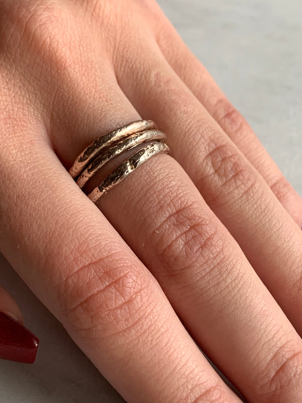 14k Wisteria Branch Band In Yellow Gold