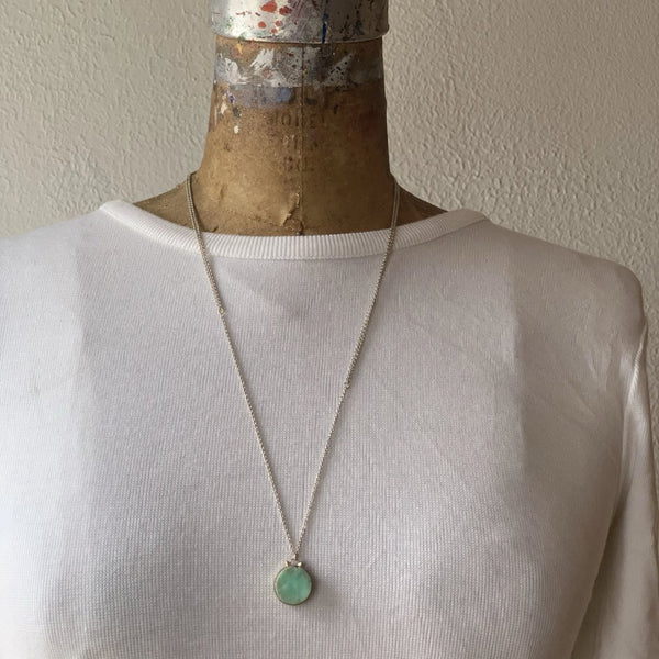 FROSTED CHRYSOPRASE - Emily Amey Handmade one of a kind jewelry Hudson Valley New York.