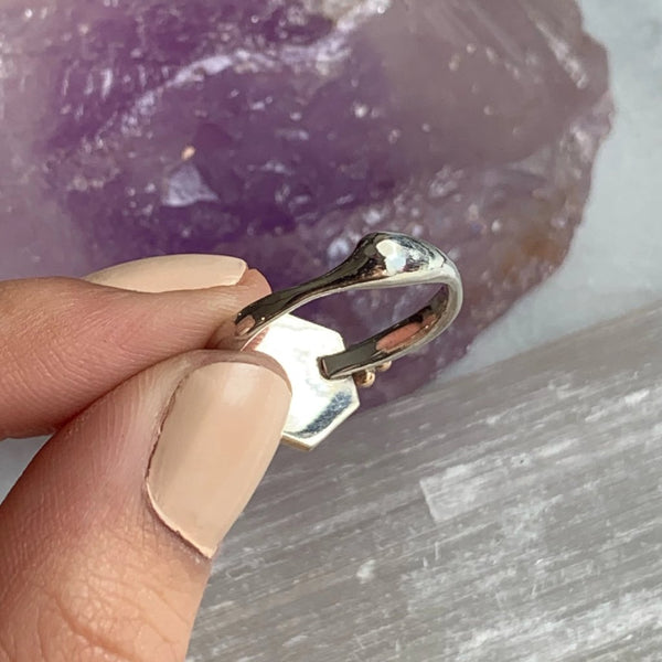 14k And Ss Hexagon Amethyst Ring