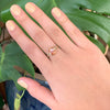 14k Padparasha Sapphire With Diamonds Ring