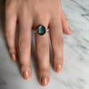 14k And Ss Moss Aquamarine Ring With Diamonds