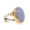 14k yellow gold Chalcedony Sugarloaf 