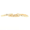 14k Yellow Gold Rippling Seagrass Band With Petite White Diamonds