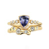 14k Purple Montana Sapphire With Diamonds Ring